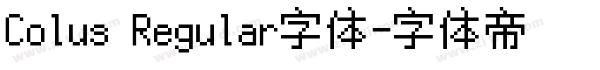 Colus Regular字体字体转换